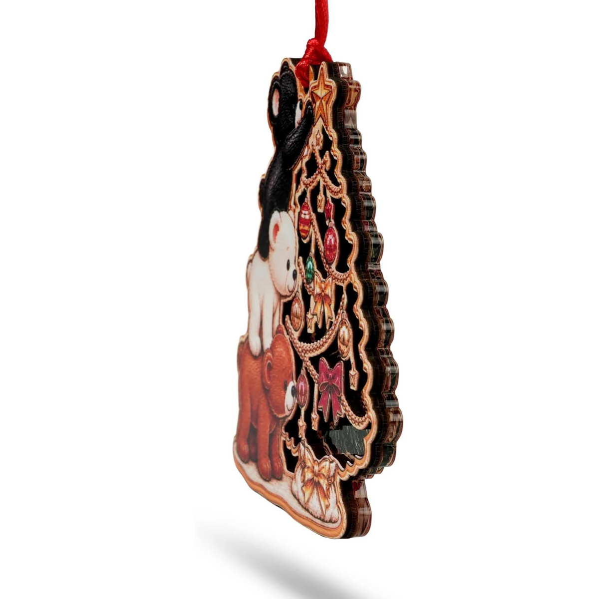 Bear Christmas Ornament 2026, Bear Ornaments for Christmas Tree, Cute Black Polar Brown Bears Ornament