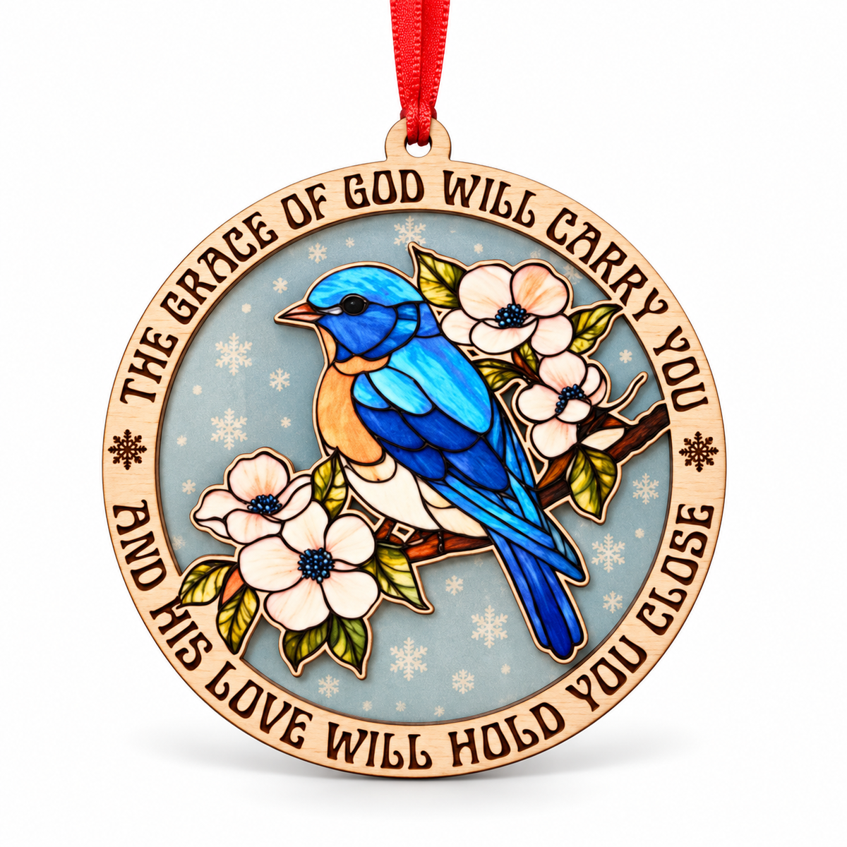 Bluebird Christmas Ornament, Bird Christmas Tree Decor, Bluebird Keepsake Gift for Women and Bird Lovers