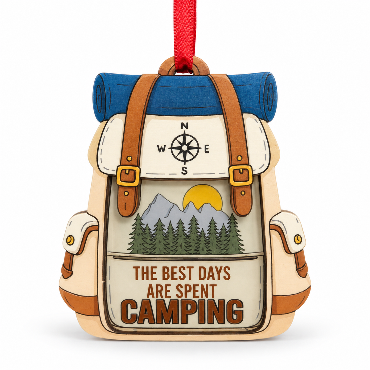 Camping Christmas Ornament, Camping Christmas Tree Decor, Camper Gift for Men Women Family and Camping Lovers