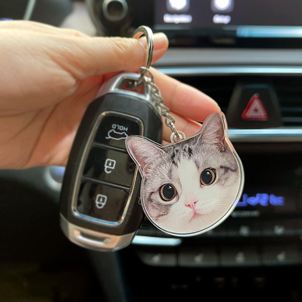 Custom Acrylic Pet Keychain – Face/Body Photo Gift