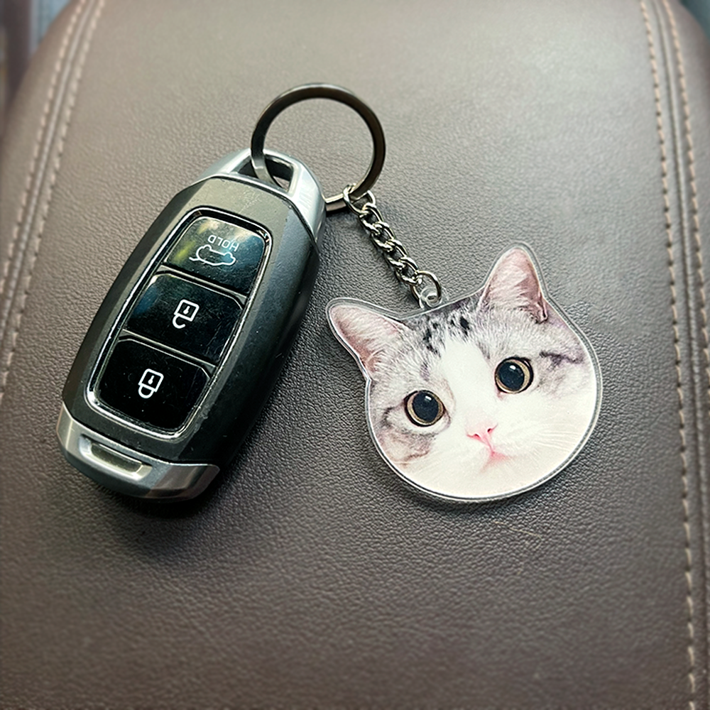 Custom Acrylic Pet Keychain – Face/Body Photo Gift