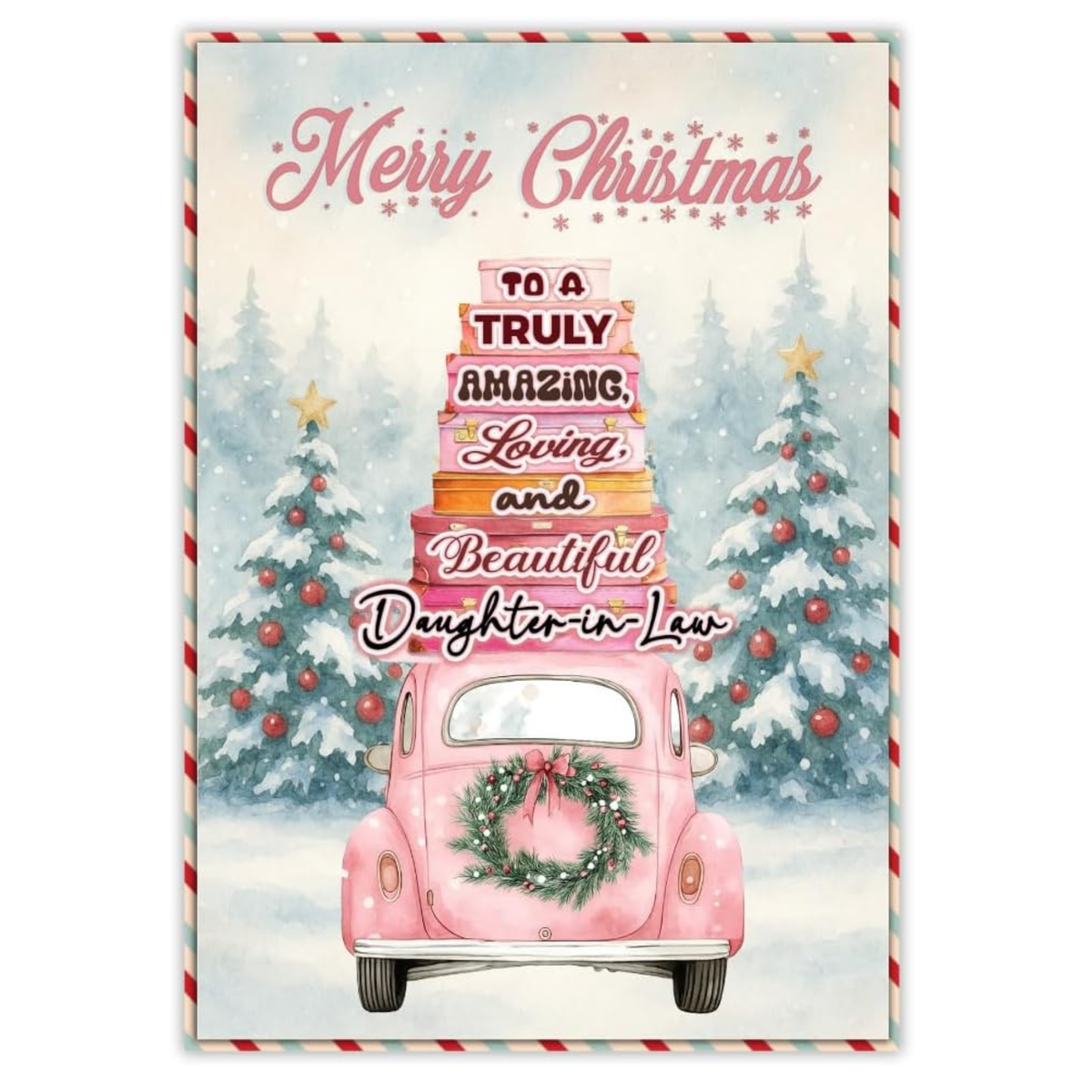 Christmas Card for Daughter-in-Law with Premium Envelope – Heartfelt Holiday Message and Family Keepsake