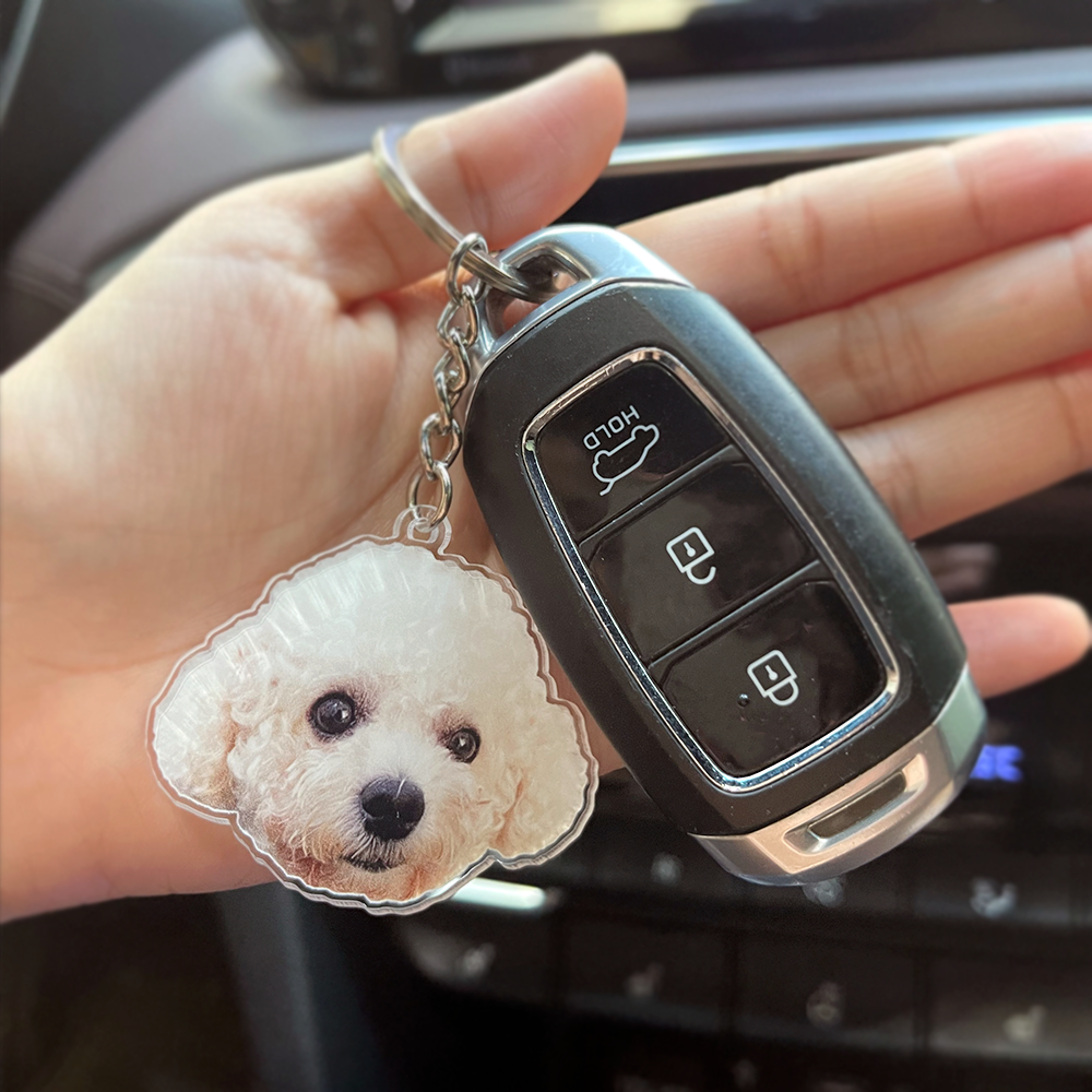 Custom Acrylic Pet Keychain – Face/Body Photo Gift