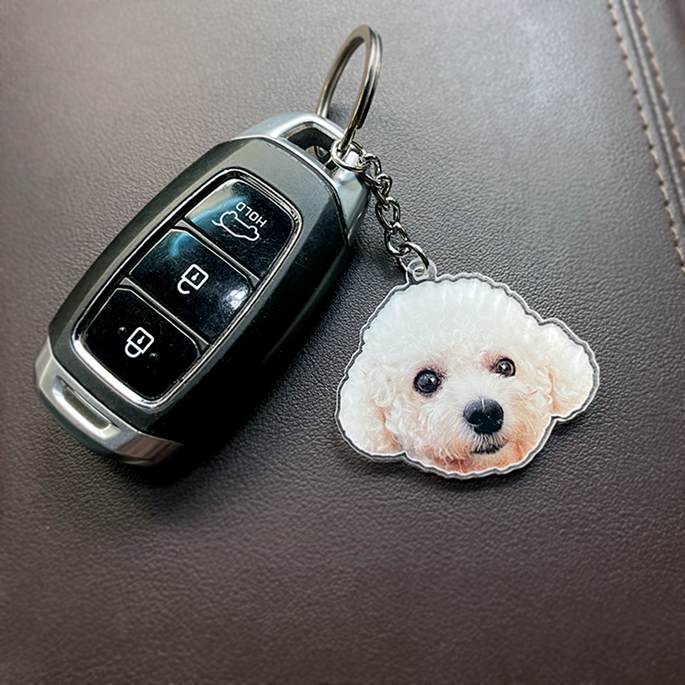 Custom Acrylic Pet Keychain – Face/Body Photo Gift