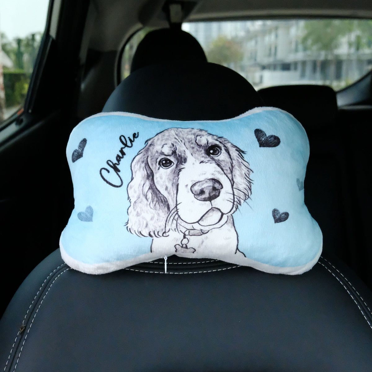 Pet Drawing Car Neck Pillow