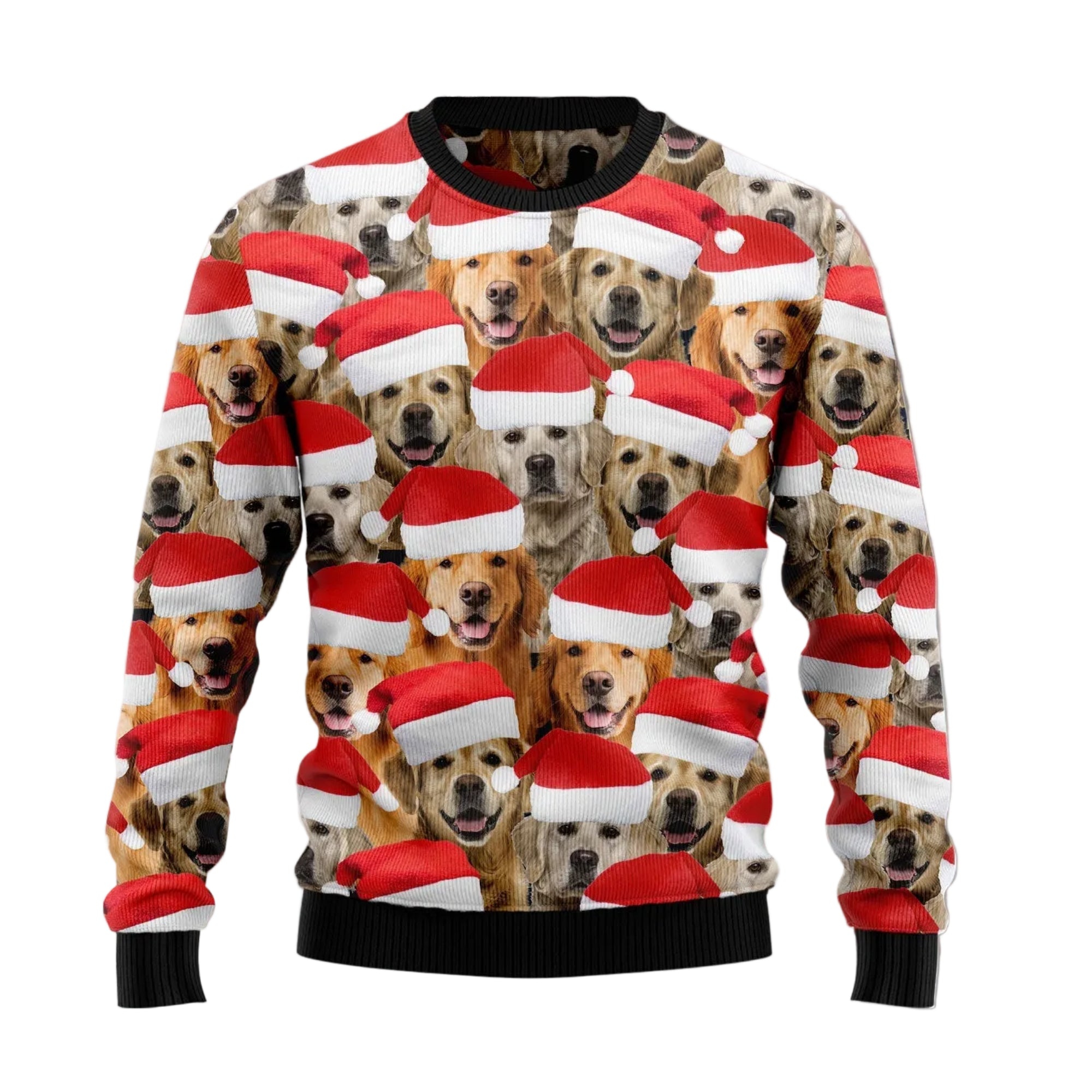 Golden Retriever Group Awesome Ugly Christmas Sweater | Unisex Holiday Party Outfit | Cozy Seasonal Party Style