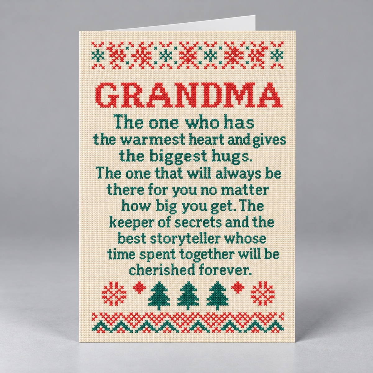 Christmas Card for Grandma with Premium Envelope – Heartfelt Holiday Greeting and Festive Keepsake