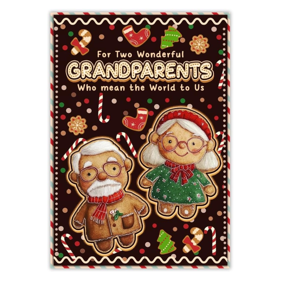 Christmas Card for Grandparents with Envelope – Thoughtful Holiday Greeting Featuring a Heartfelt Message