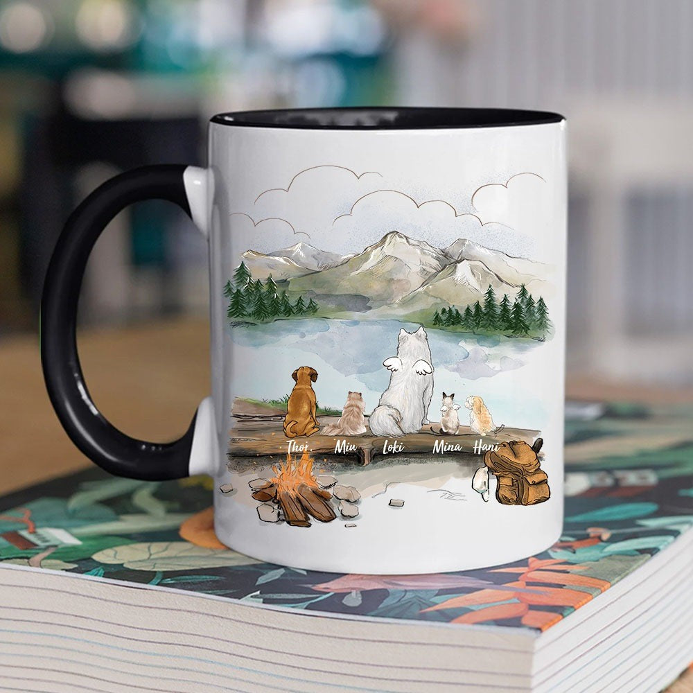 Personalized dog mug gifts for dog lovers - Wooden Dock - 2250