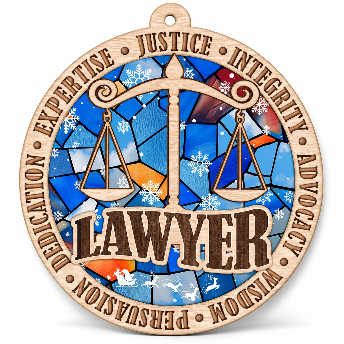 Lawyer Christmas Ornament, Law Office Tree Decor Keepsake, Holiday Gift for Attorneys and Legal Professionals