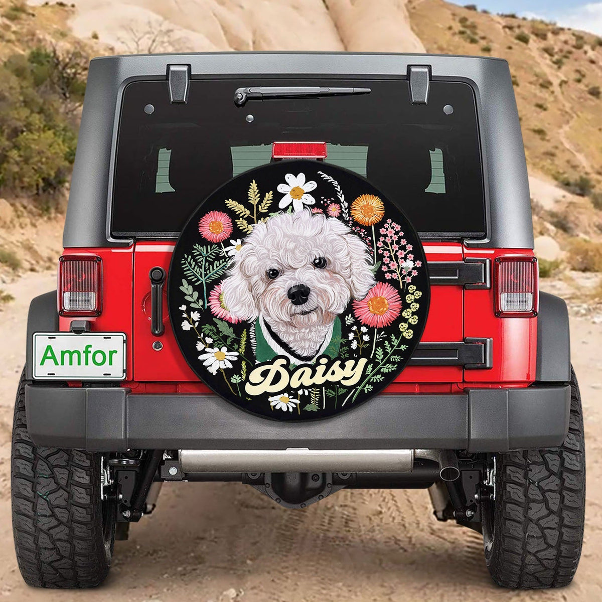 Pet Portrait Spare Tire Cover