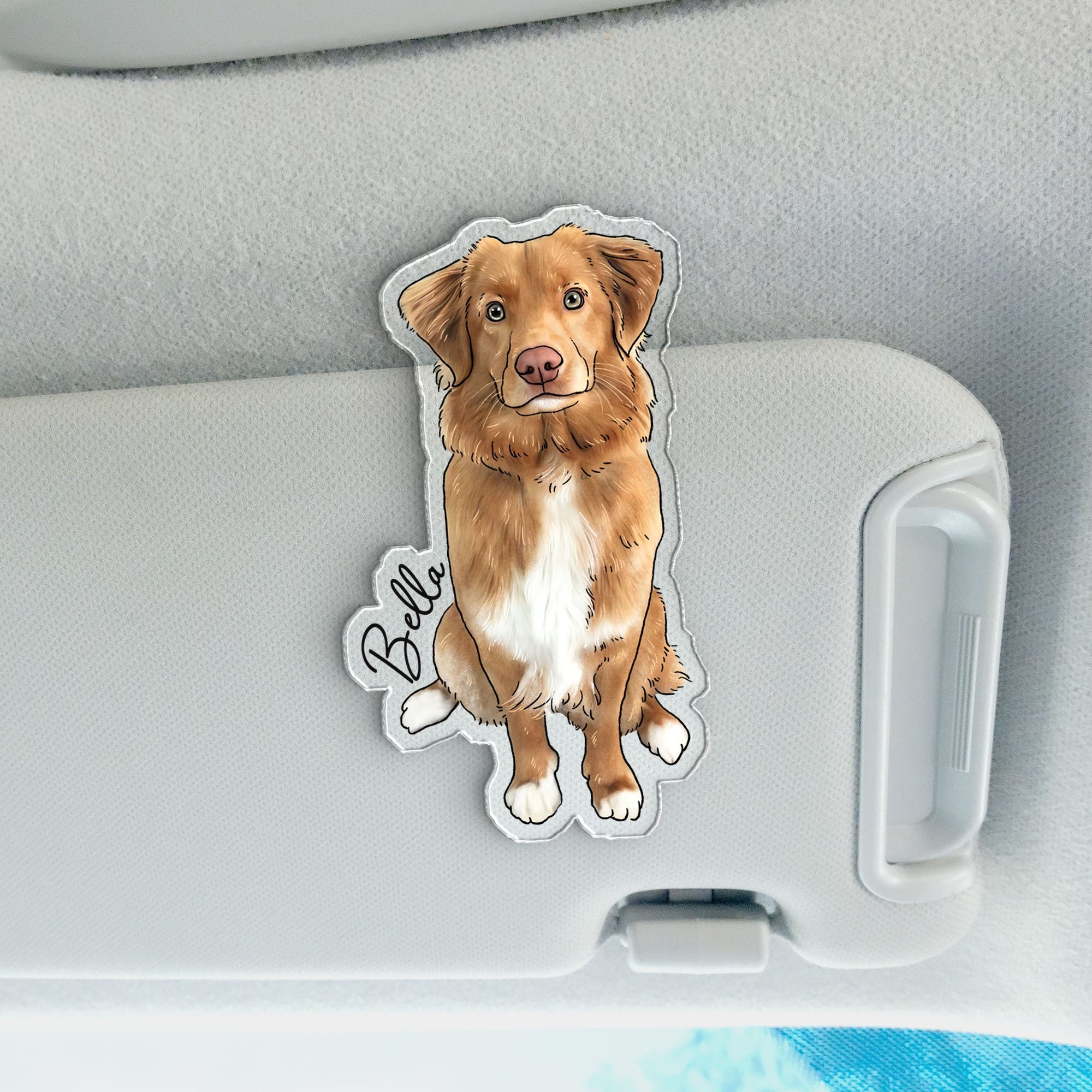 Custom Photo Drawing Car Visor Clip