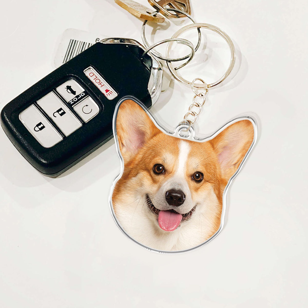 Custom Acrylic Pet Keychain – Face/Body Photo Gift