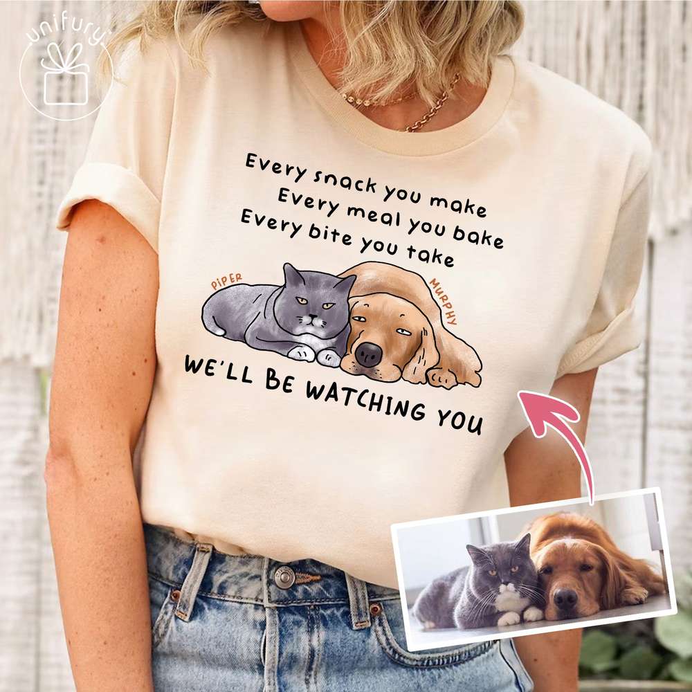 Custom Pet Photo Ugly Colored T-shirt For Women