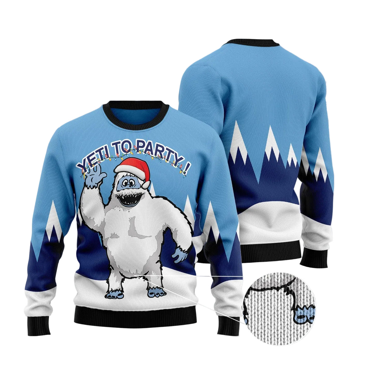 Bigfoot Party Ugly Christmas Sweater for Men and Women, Funny Holiday Party Outfit, Festive Christmas Gift