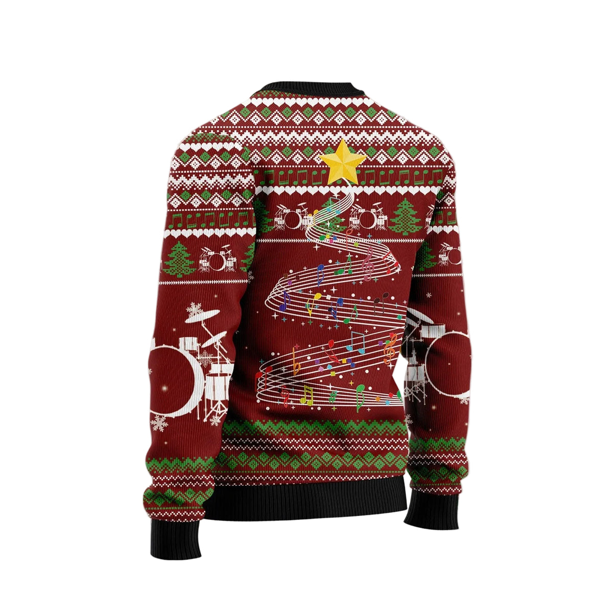 Drum I Play Ugly Christmas Sweater, Drummer Music Lover Holiday Outfit for Men and Women, Funny Xmas Party Gift