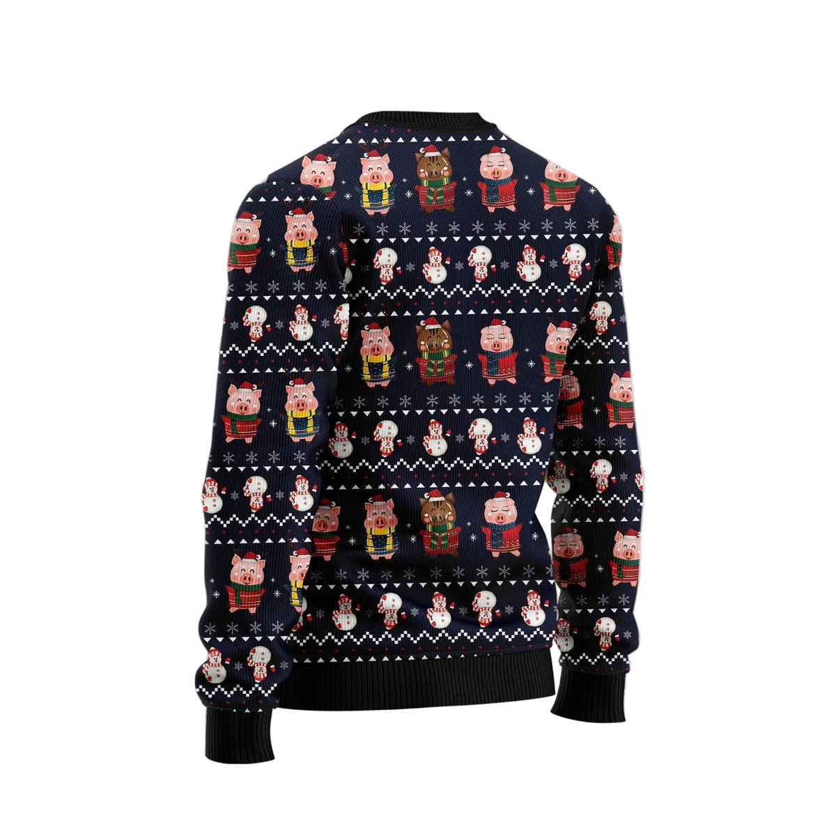 Cute Christmas Pigs Ugly Christmas Sweater, Pig Holiday Pullover for Farm Animal Fans, Fun Xmas Party Clothing