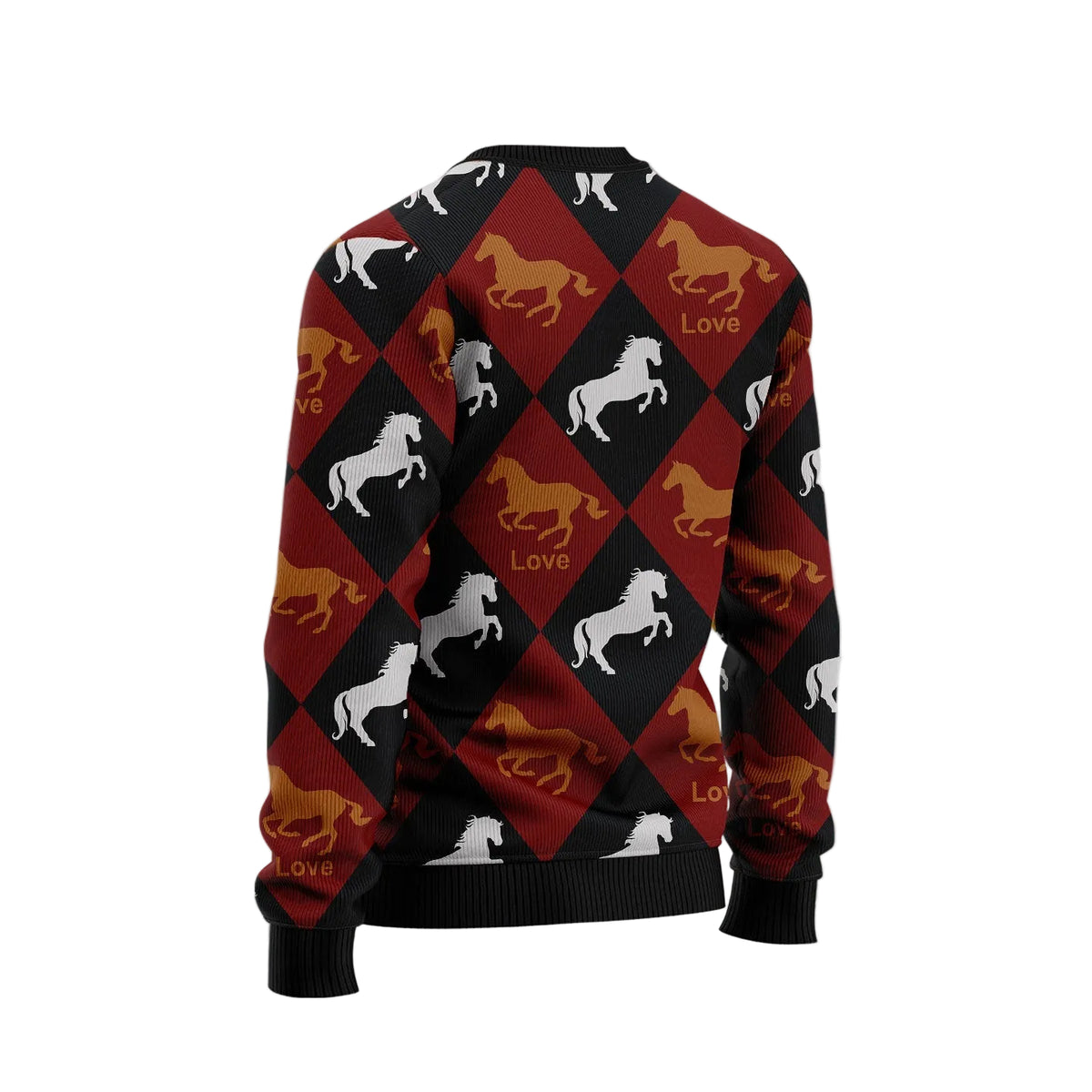 Horse Love Ugly Christmas Sweater, Horse Lover Christmas Party Outfit, Funny Xmas Gift for Family and Friends