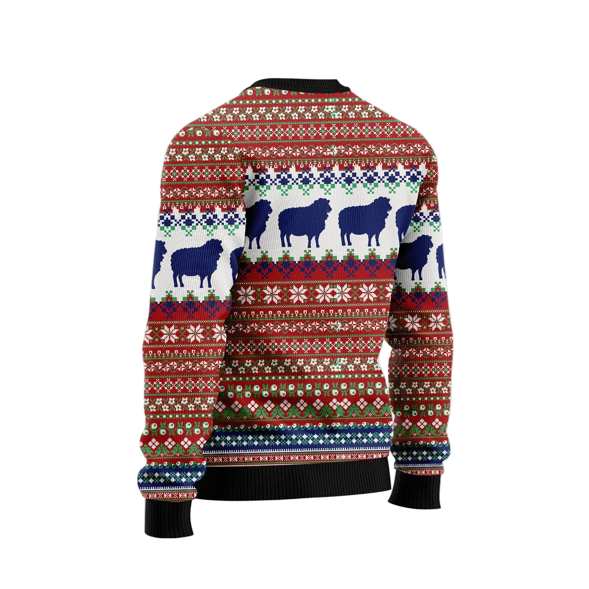 Wishing Ewe Christmas Sheep Ugly Christmas Sweater, Cute Sheep Pun Holiday Pullover for Farm Animal Fans