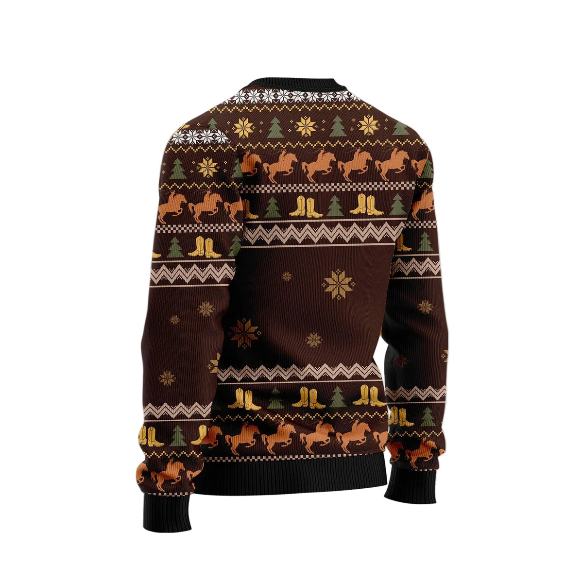 Christmas Cowboy Boots Ugly Christmas Sweater, Western Pullover for Country Music Fans, Fun Xmas Party Clothing