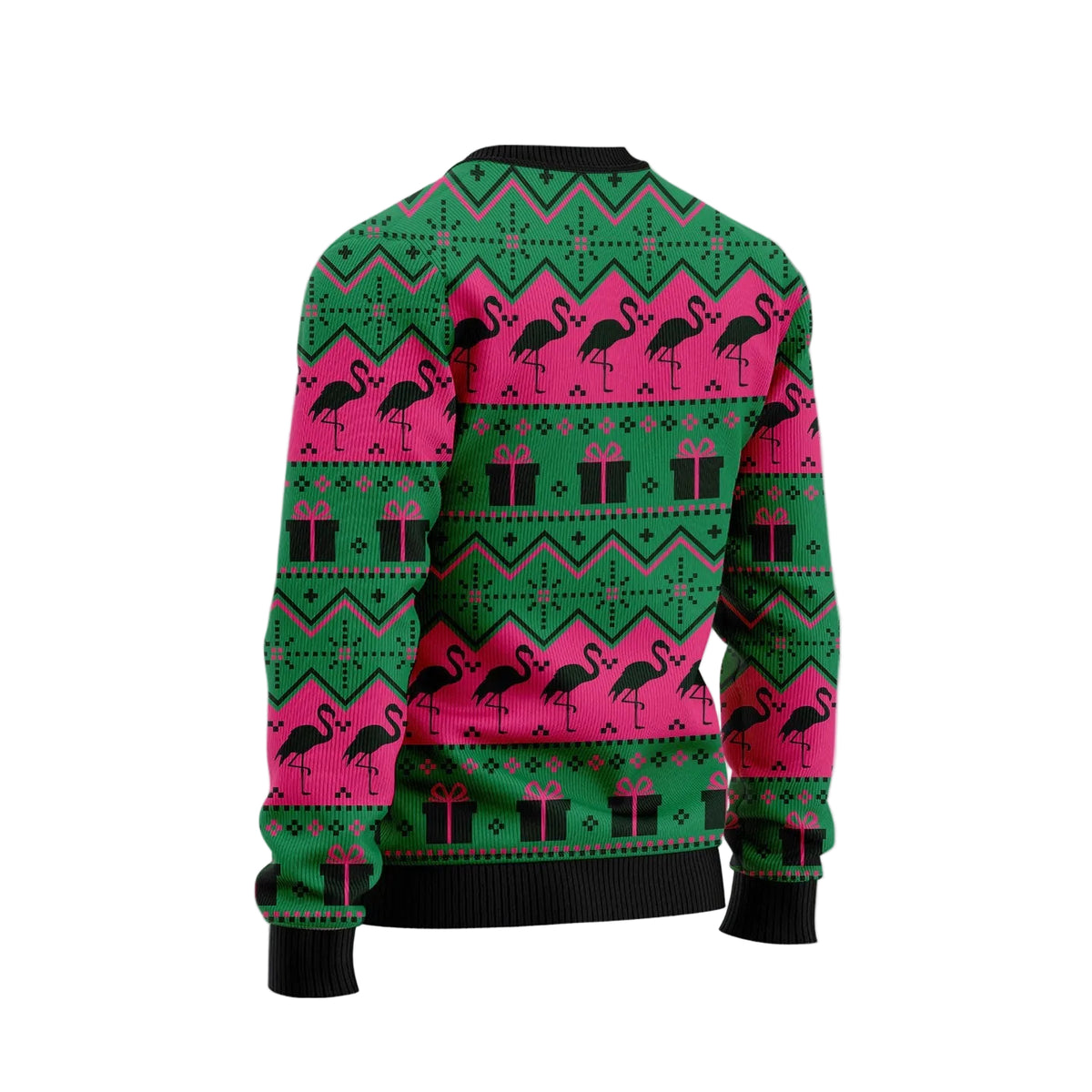Flamingle Bells Flamingo Ugly Christmas Sweater, Funny Tropical Bird Holiday Party Outfit and Flamingo Lover Gift