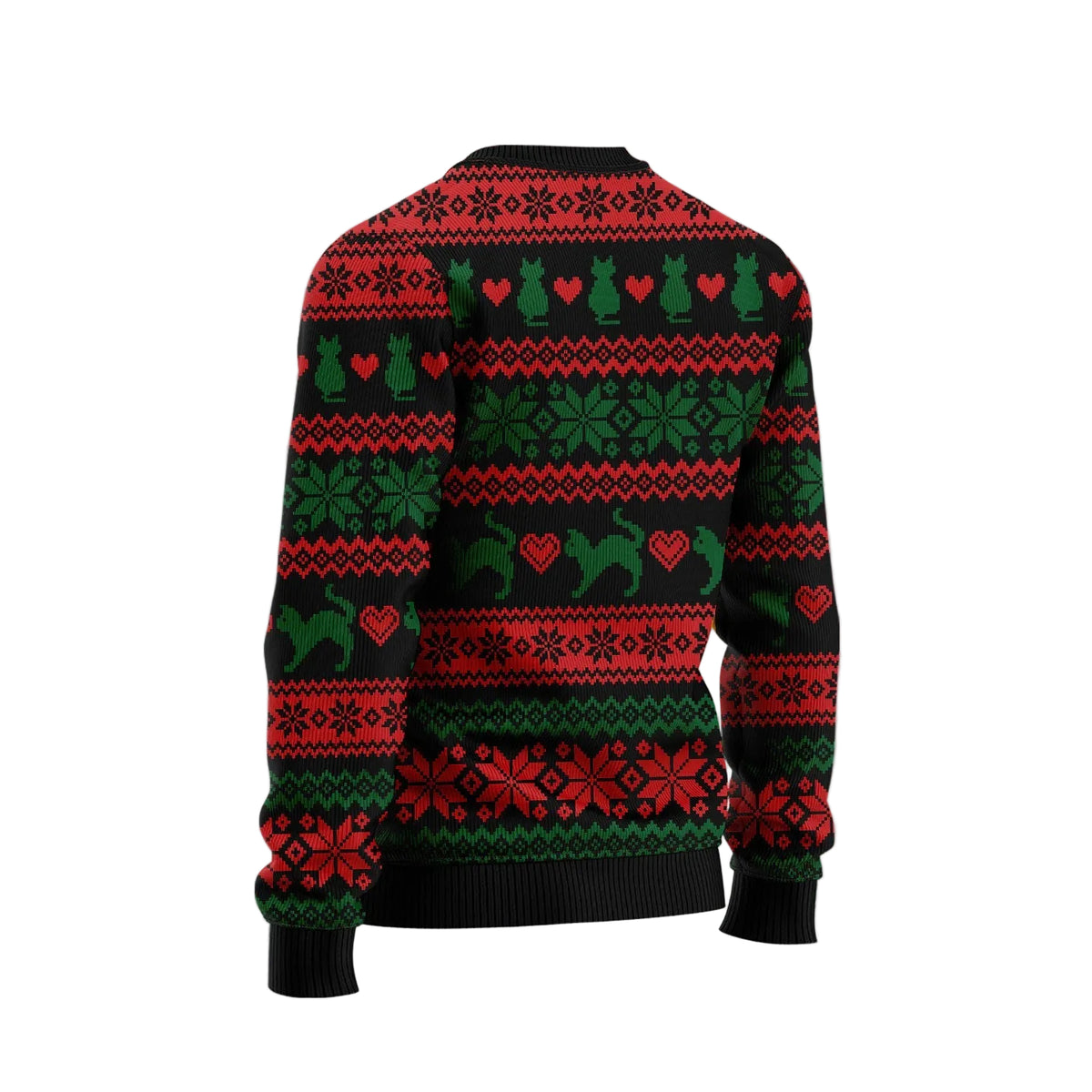 Christmas Is Better With a Cat and a Book Ugly Christmas Sweater, Unisex Holiday Party Outfit for Book and Cat Lovers