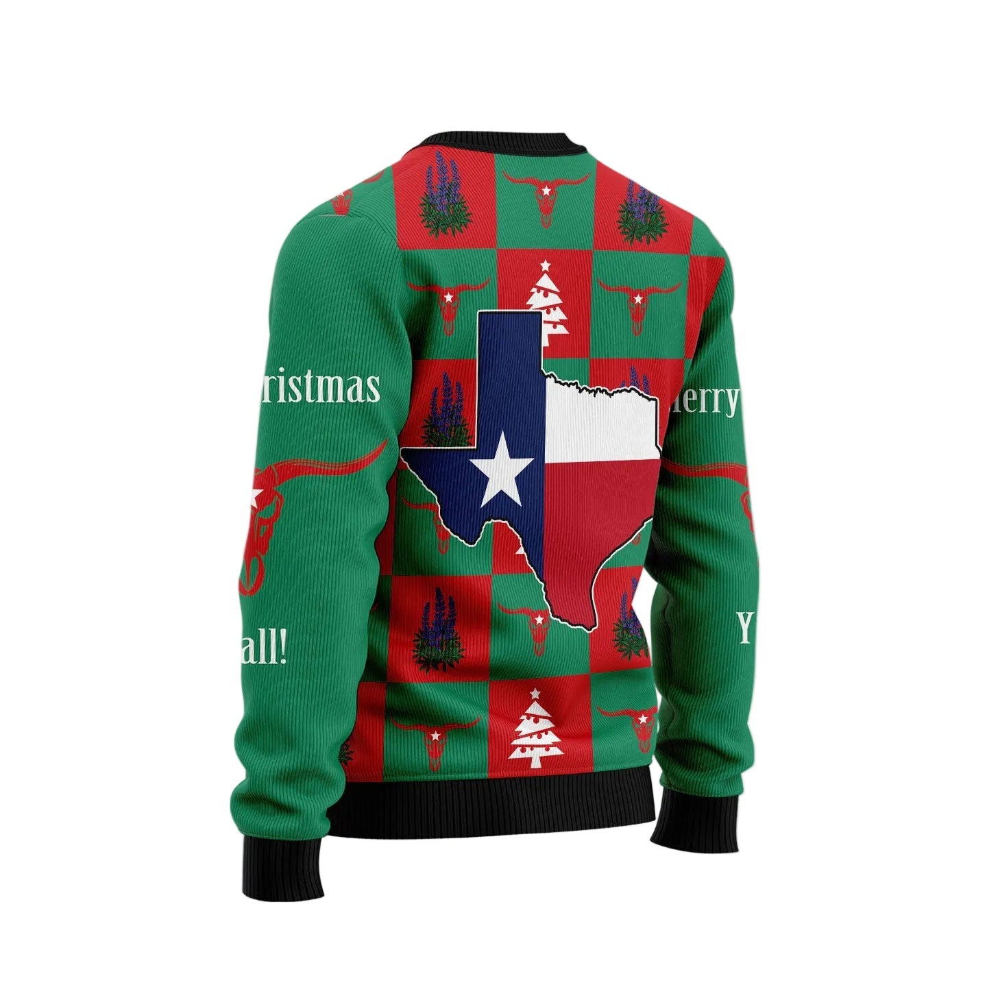 Merry Christmas Y'all Texas Ugly Christmas Sweater, Unisex Holiday Party Outfit, Gift for Texas and Western Lovers