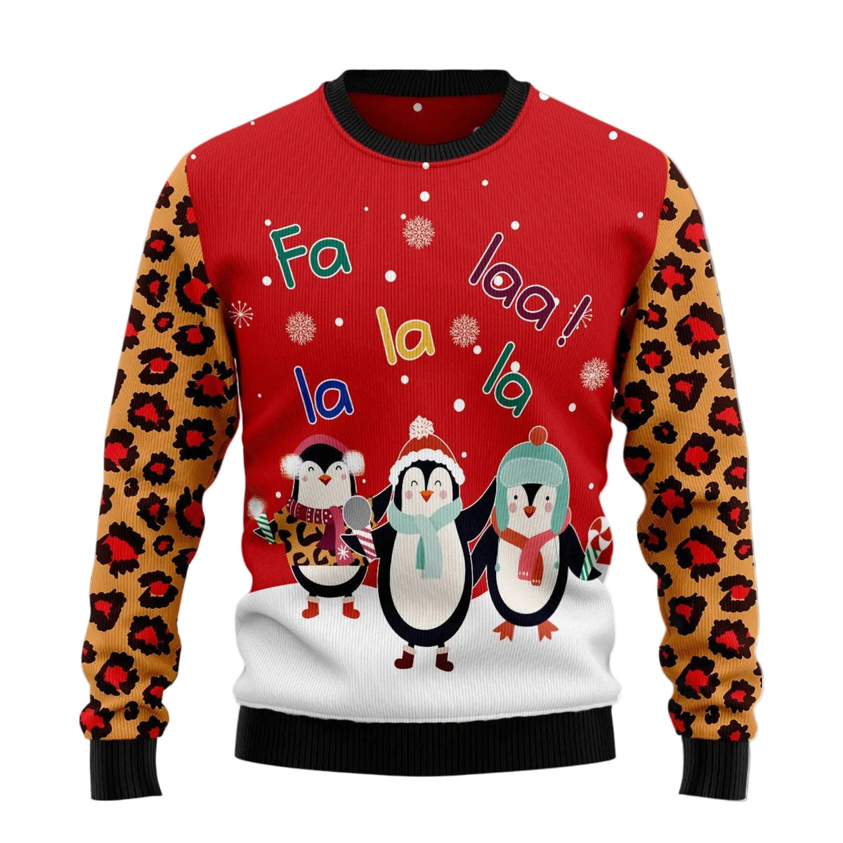 Penguin Christmas Song Ugly Christmas Sweater, Cute Bird Lover Holiday Party Outfit and Gift for Penguin Fans