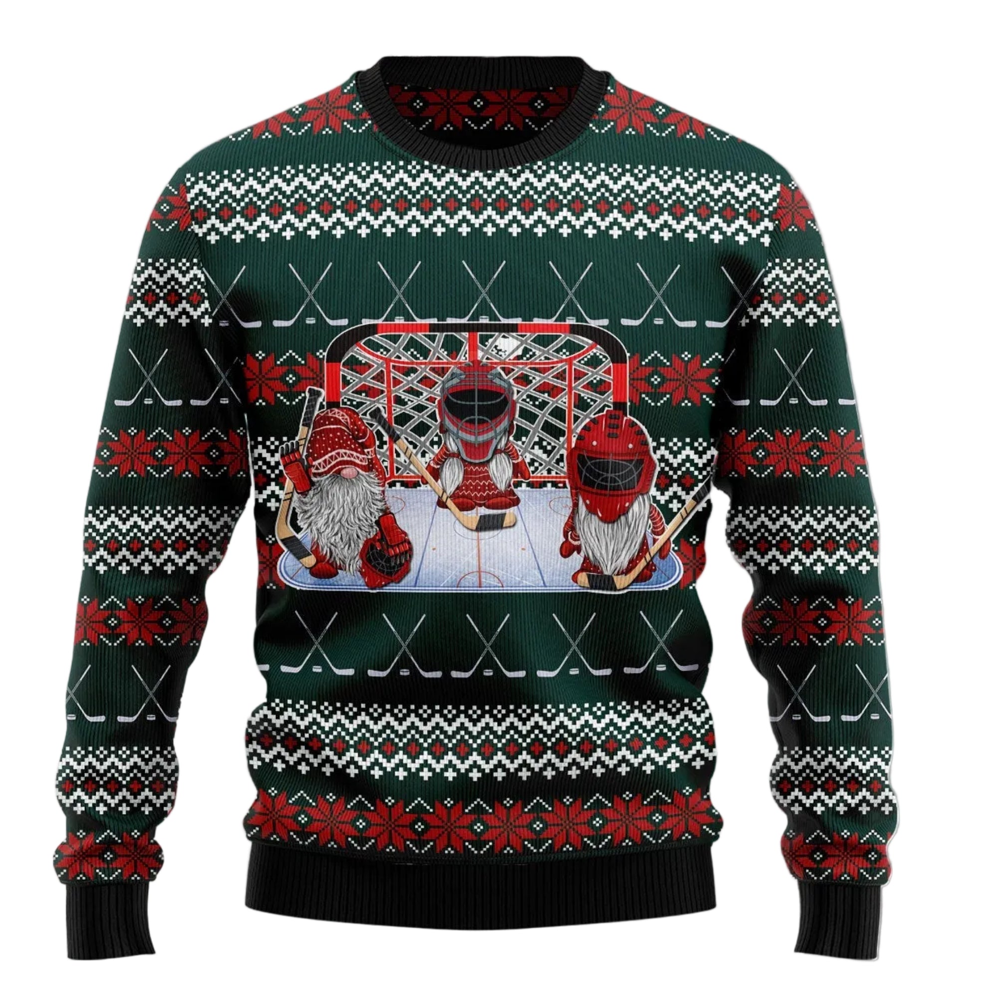 Hockey Gomies Ugly Christmas Sweater for Men and Women, Funny Holiday Party Outfit, Christmas Gift for Hockey Fans