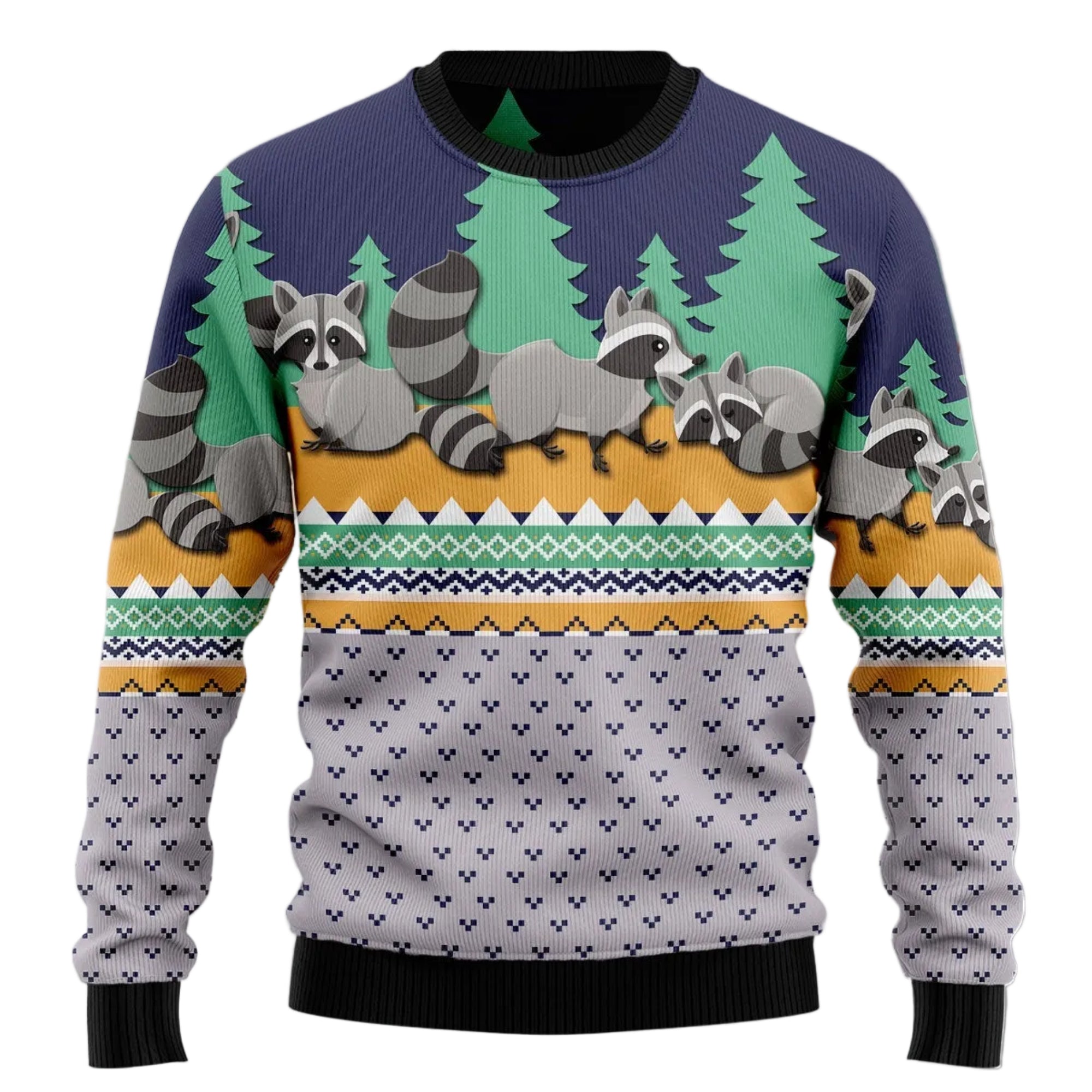 Raccoon Christmas Ugly Christmas Sweater for Men and Women, Funny Holiday Party Outfit, Festive Christmas Gift