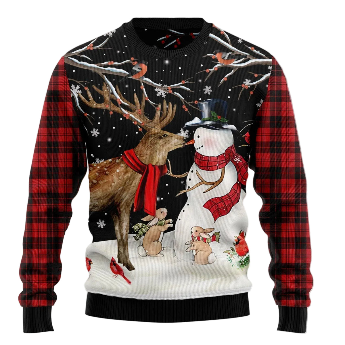 Snowman Christmas Ugly Christmas Sweater, Unisex Holiday Party Outfit, Funny Gift for Snowman and Winter Lovers