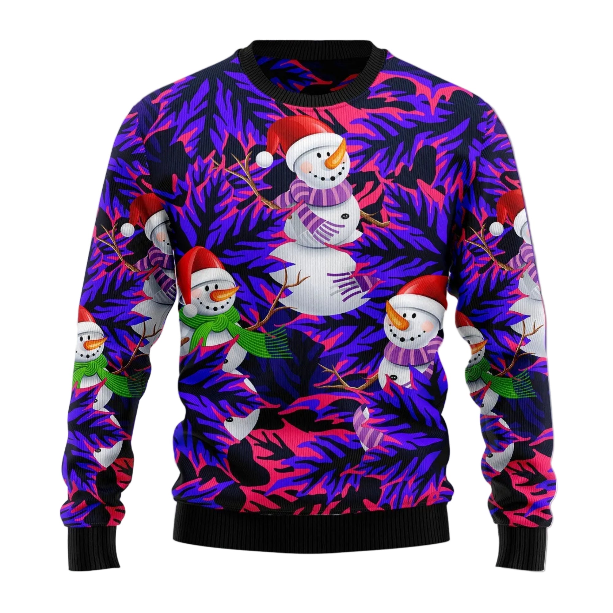 Snowman Leaves Ugly Christmas Sweater, Festive Winter Holiday Party Outfit for Men and Women, Snowman Lover Gift