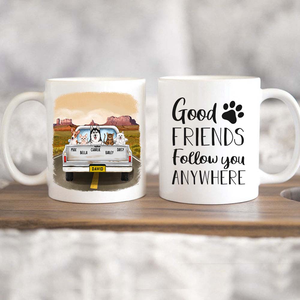Personalized dog mug gifts for dog lovers coffee mug - Pickup Truck
