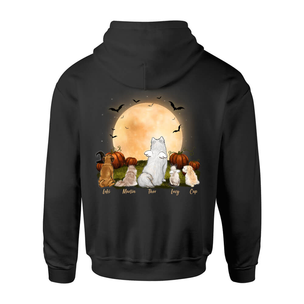 black halloween hoodie gift for dog and cat lovers