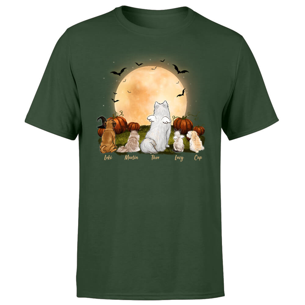 forest halloween t shirt gift for dog and cat lovers