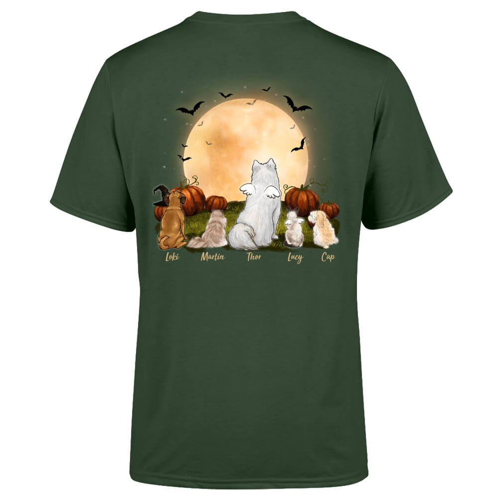 forest halloween t shirt gift for dog and cat lovers