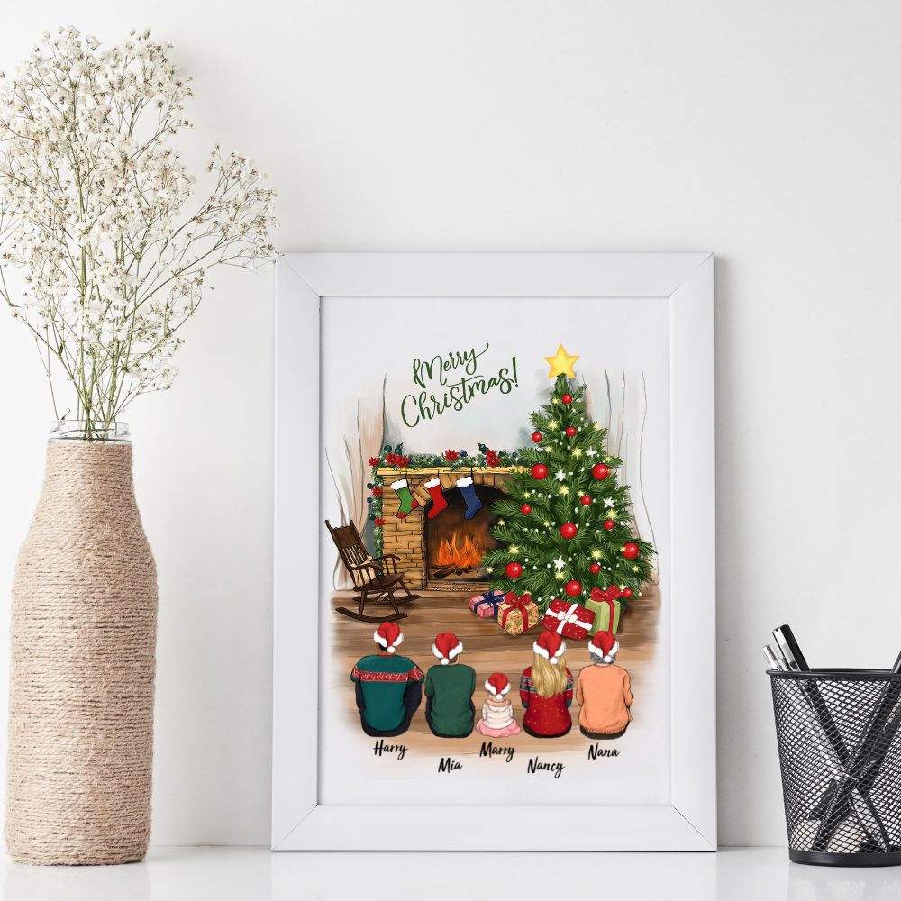 Printable Digital File - Personalized family Christmas gifts for the whole family - Digital PNG Download