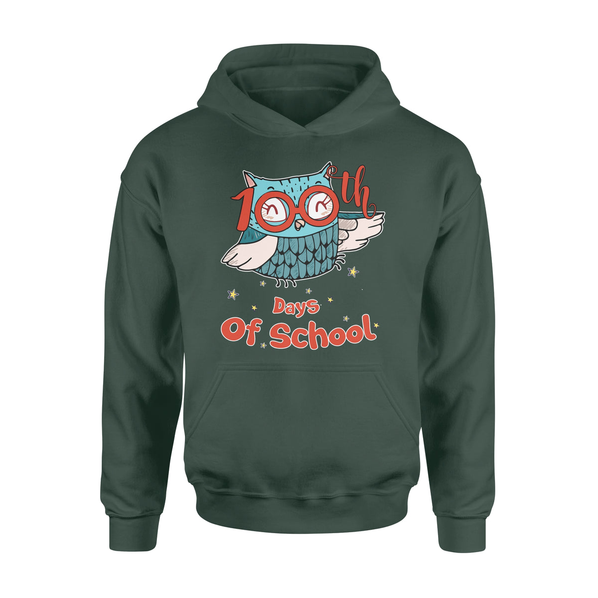 [MAN WOMAN] Happy 100 days of school hoodie ideas for kid kindergarten students - 100th days of school owl