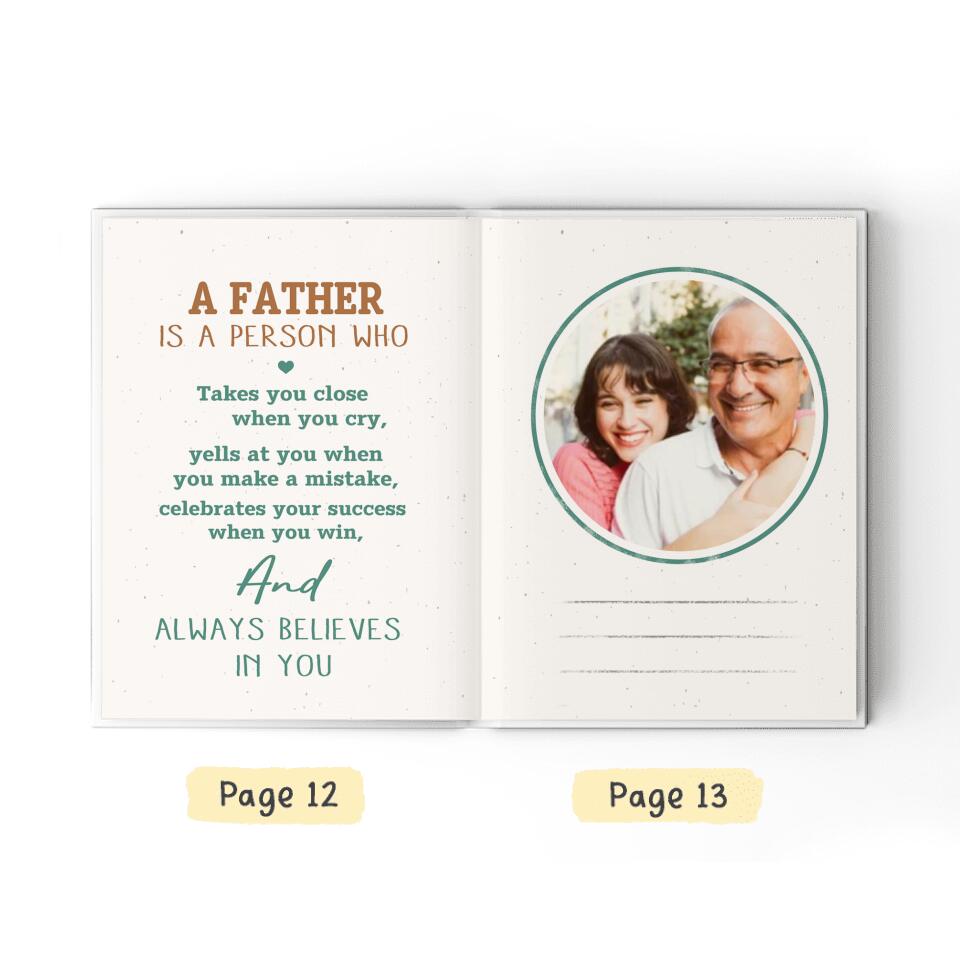 Why a daughter needs a dad - Personalized Fill In The Blank Hardcover Book with prompts and custom photos gift for Dad - Father&#39;s day gift