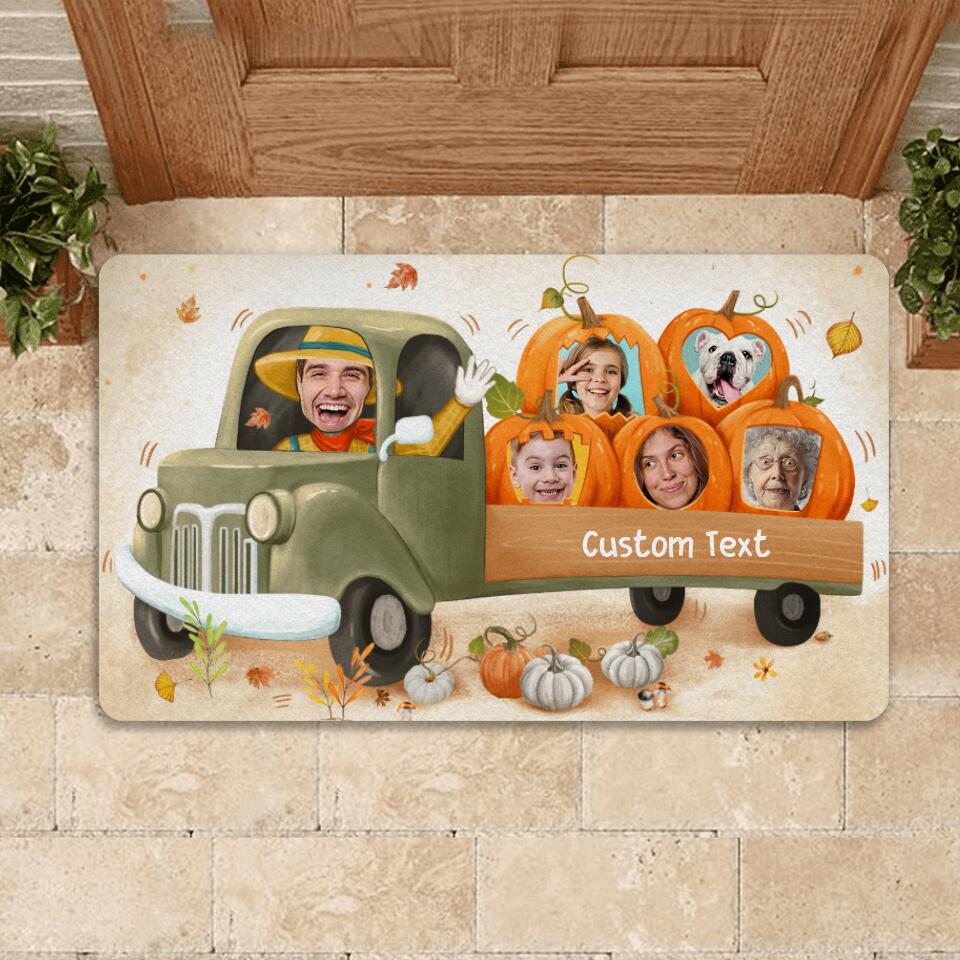 Personalized gifts for the whole family Halloween Doormat - Custom Photo