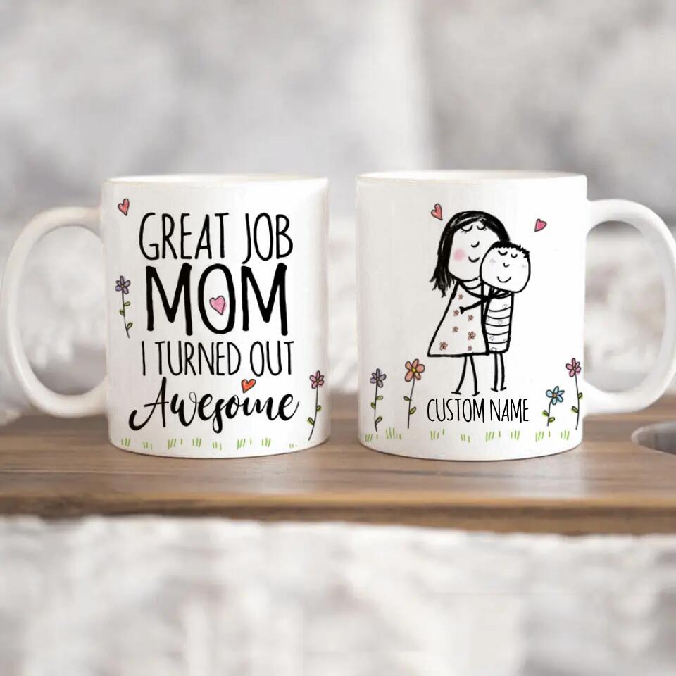 Personalized Best Mom Coffee Mug, Funny Mugs, Gift for Her, Mom Gifts