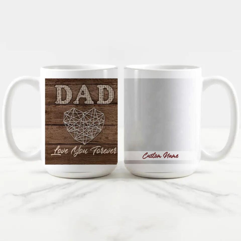 Personalized Dad Edge to Edge Coffee Mugs Funny White Edge-to-Edge Mug White 15oz Unifury
