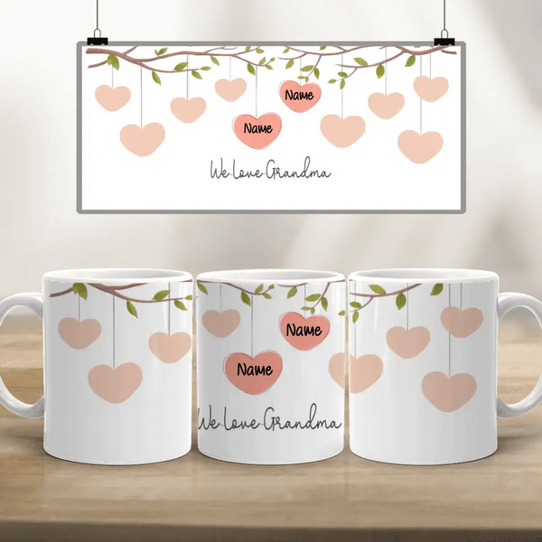 Personalized Mom Edge to Edge Coffee Mug 11oz Unifury