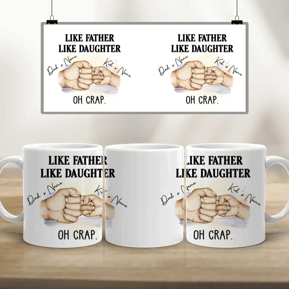 Personalized Mom Edge to Edge Coffee Mug White Edge-to-Edge Mug White 11oz Unifury