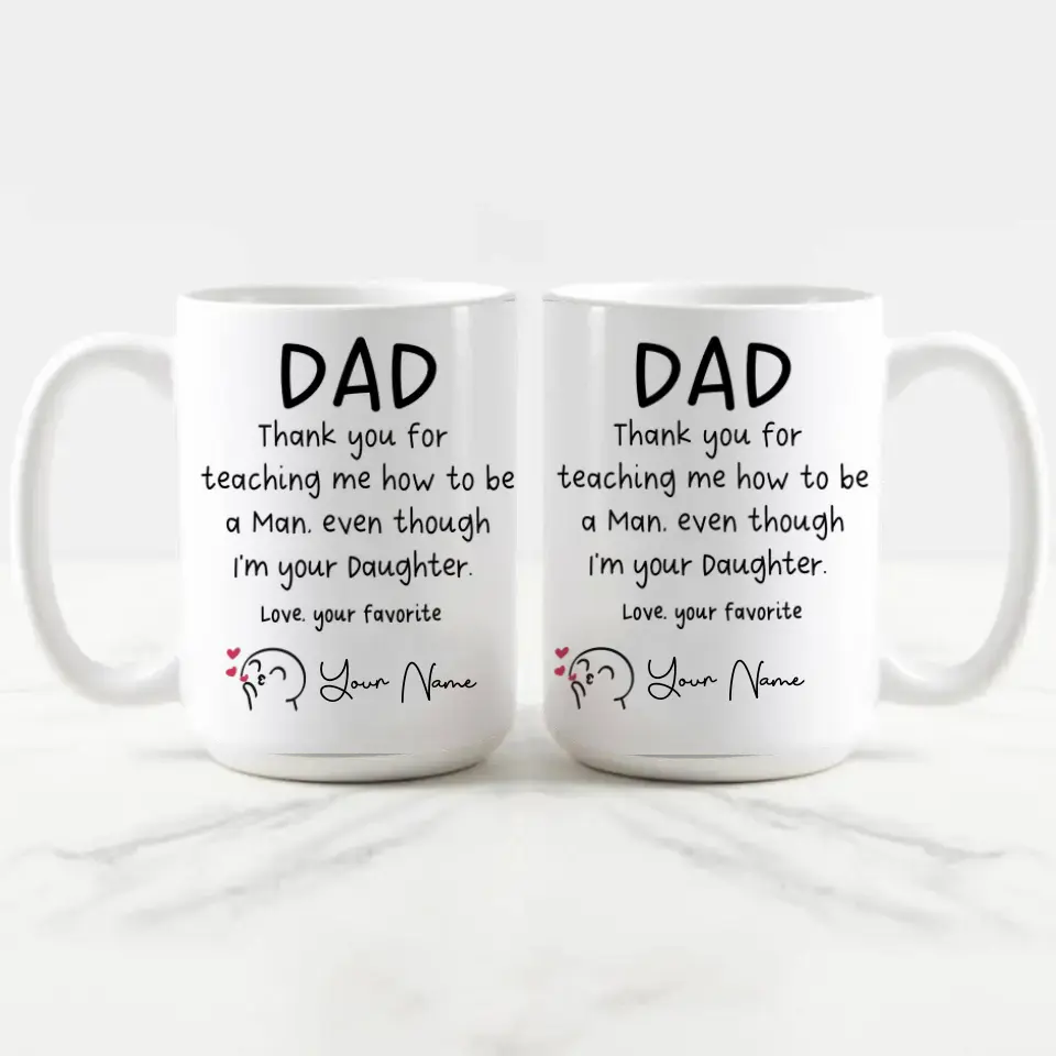 Personalized Dad Edge to Edge Coffee Mugs Funny 11oz Unifury