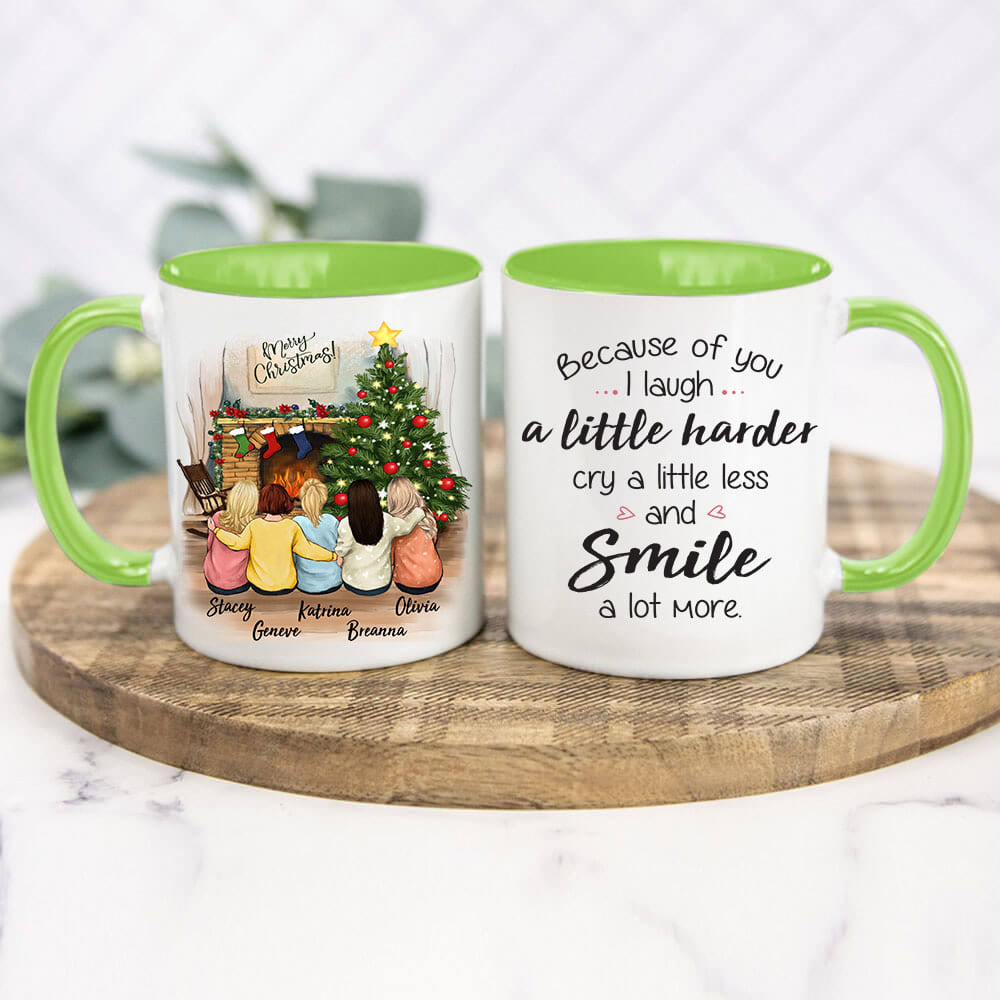 Personalized Accent Mug For Bestfriend - Christmas - green