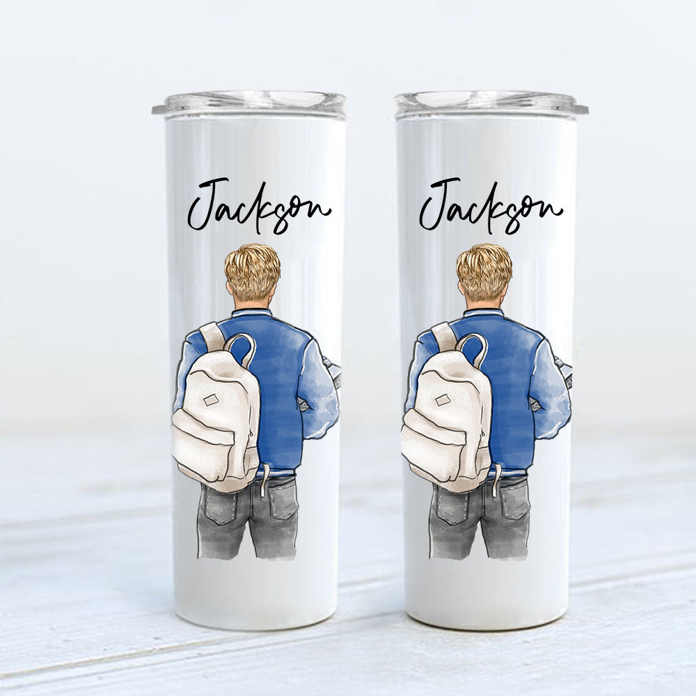 Personalized skinny tumbler gift for student - Back to school