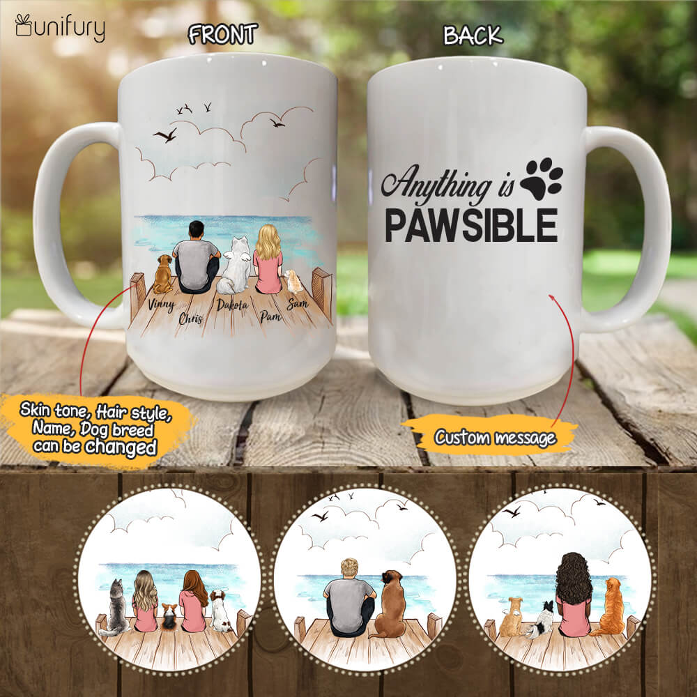 Personalized dog mug gifts for dog lovers  - Anything is pawsible
