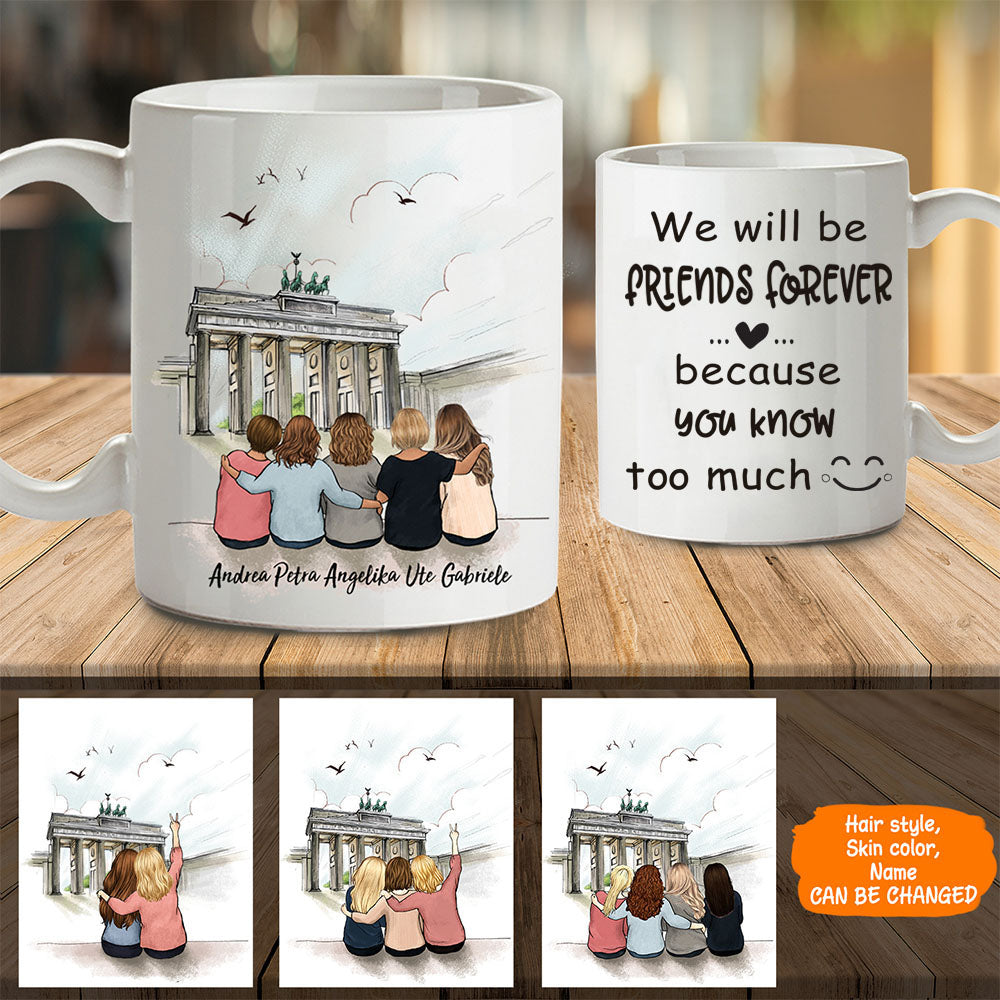 Personalized best friend birthday gifts Coffee Mug - Brandenburg Gate - 2336