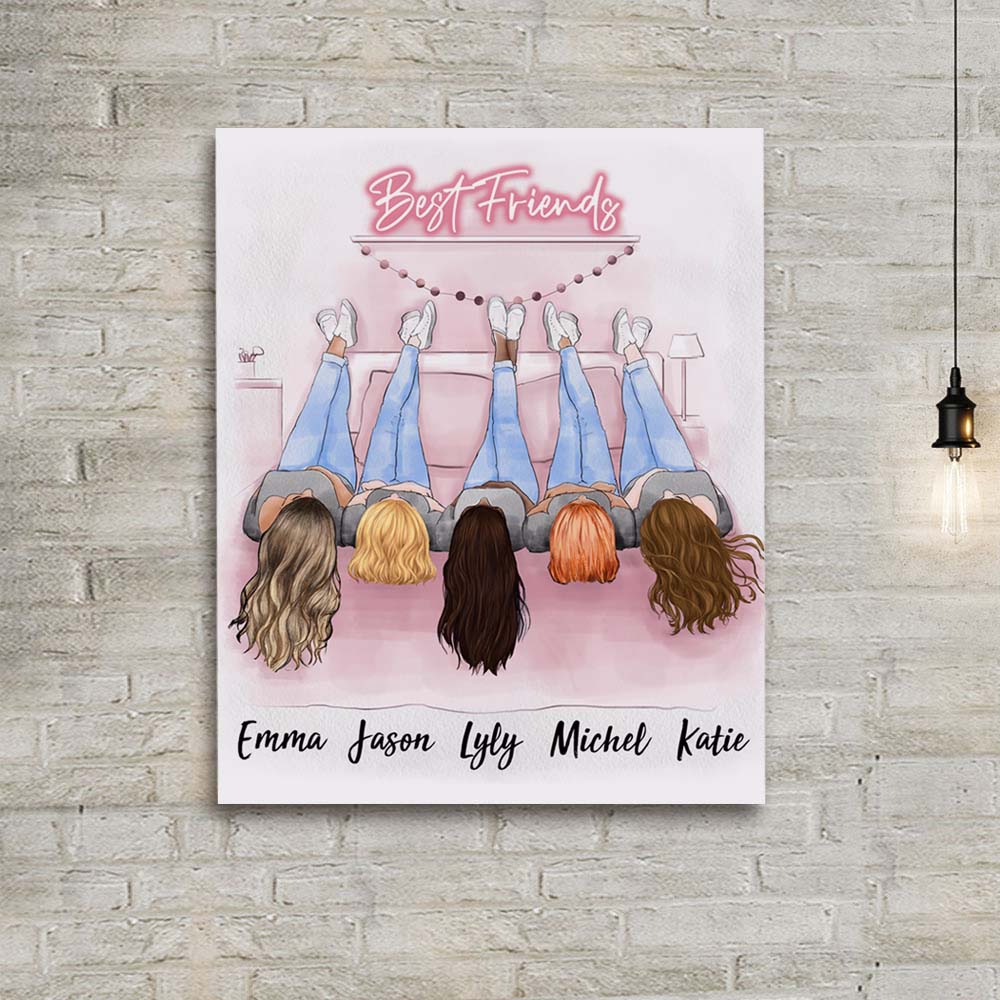 Personalized canvas print wall art birthday gifts for best friends - BFF